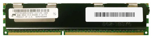 MT72JSZS1G72PZ-1G1 Micron 8GB PC3-8500 DDR3-1066MHz ECC Registered CL7 240-Pin DIMM Quad Rank Memory Module