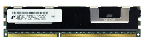 MT72JSZS1G72PZ-1G1D1BA Micron 8GB PC3-8500 DDR3-1066MHz ECC Registered CL7 240-Pin DIMM Quad Rank Memory Module