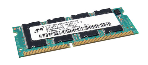 MT8LSDT1664HG-662 Micron 128MB PC66 66MHz non-ECC Unbuffered CL2 144-Pin SoDimm Memory Module