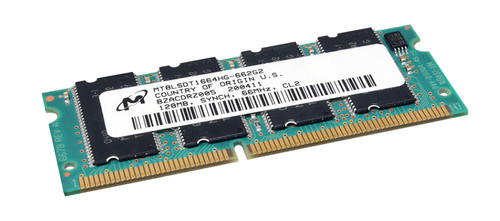 MT8LSDT1664HG-662G2 Micron 128MB PC66 66MHz non-ECC Unbuffered CL2 144-Pin SoDimm Memory Module