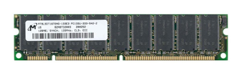 MT9LSDT1672AG-133E3 Micron 128MB PC133 133MHz ECC Unbuffered CL3 168-Pin DIMM Single Rank Memory Module