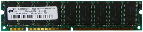 PC133U-222-542-A Memory Upgrades 256MB PC133 133MHz ECC Unbuffered CL3 168-Pin DIMM Memory Module
