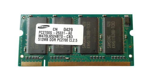 PE206994 Edge Memory 512MB PC2700 DDR-333MHz non-ECC Unbuffered CL2.5 200-Pin SoDimm Memory Module