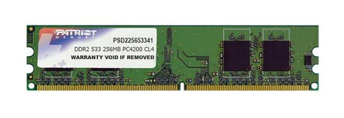 PSD225653341 Patriot 256MB PC2-4200 DDR2-533MHz non-ECC Unbuffered CL4 240-Pin DIMM Single Rank Memory Module