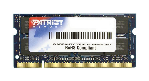 PSD225653381S Patriot Signature 256MB DDR2 PC2-4200 533MHz non-ECC Unbuffered CL4 200-Pin SoDimm Single Rank Memory Module