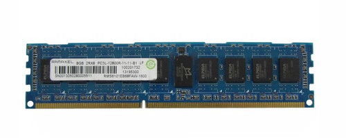 RMS6101EB68FAW-1600 Ramaxel 8GB PC3-12800 DDR3-1600MHz Registered ECC CL11 240-Pin DIMM 1.35V Low Voltage Dual Rank Memory Module