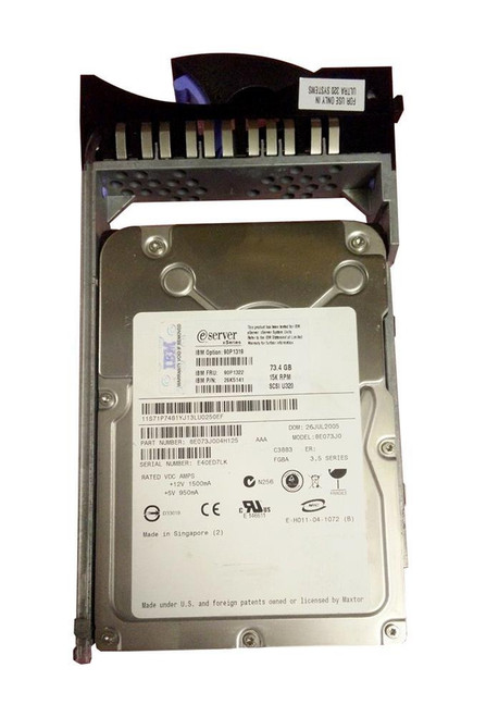 90P131906CT IBM 73.4GB 15000RPM Ultra-320 SCSI 80-Pin Hot Swap 3.5-inch Internal Hard Drive