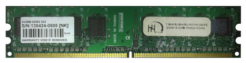 TS64MLQ64V5J Transcend 512MB PC2-4200 DDR2-533MHz non-ECC Unbuffered CL4 240-Pin DIMM Memory Module