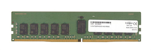 U10V7200P4DGD-AA2-RBSE Unigen 8GB PC4-17000 DDR4-2133MHz ECC Registered CL15 288-Pin DIMM 1.2V Single Rank Memory Module