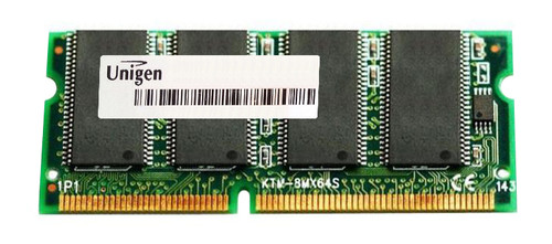 UG416S6446JSE Unigen 128MB PC100 100MHz non-ECC Unbuffered 144-Pin SDRAM SoDimm Memory Module (16M x 64)