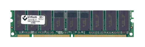 VM374S823-GA Virtium 64MB PC133 133MHz ECC Unbuffered CL3 168-Pin DIMM Memory Module