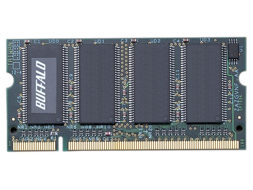 VN133-256MY Buffalo 256MB PC133 133MHz non-ECC Unbuffered CL3 144-Pin SoDimm Memory Module
