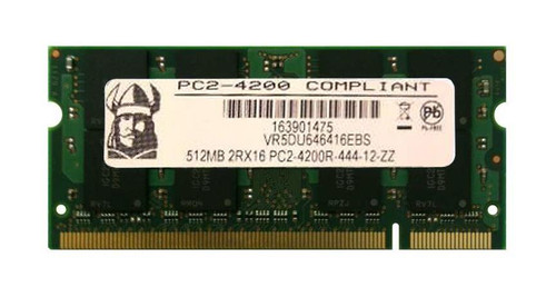 VR5DU646416EBS Viking 512MB PC2-4200 DDR2-533MHz non-ECC Unbuffered CL4 200-Pin SoDimm Memory Module