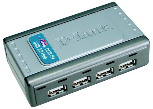 DL-DUBH4 D-Link DUB-H4 Hi-Speed USB 2.0 Hub (Refurbished)