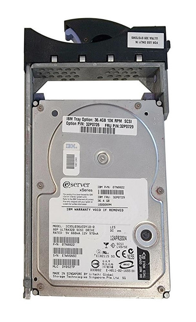 CPI32P0729 IBM 36.4GB 10000RPM Ultra-320 SCSI 80-Pin Hot Swap 3.5-inch Internal Hard Drive