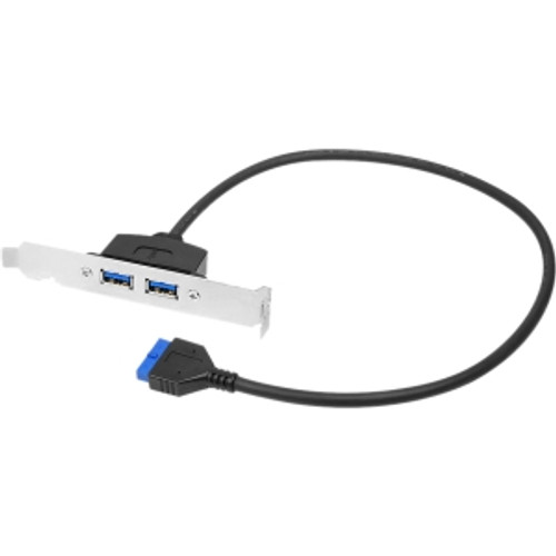 AC-US0111-S1 SIIG USB 3.0 2-Port Pass-Thru Adapter USB Type A Female USB 20.5 Black