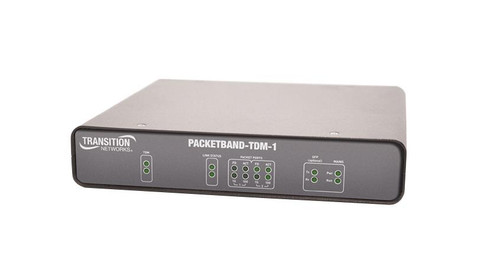 PB-TDM-1MC-48VDC Transition Single T1/E1 CESoPSN Unit 2 x UTP 10/100/GE Ports and 1 x SFP Port WAN with 48V DC Power for Multiport Media Converter