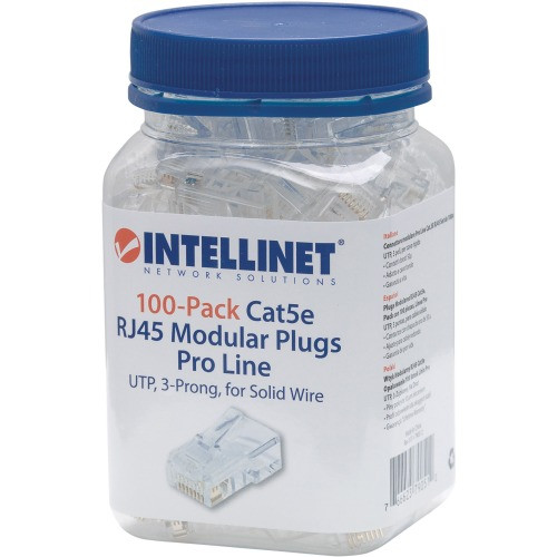 790512 Intellinet Network Cat5e Rj-45 Pro Line Modular Plugs