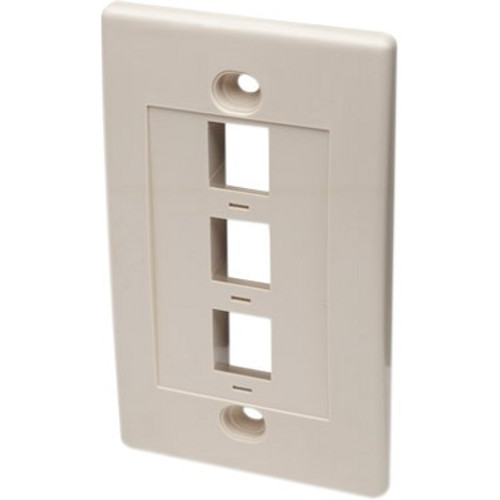 162944 Intellinet Network 3 Outlet Ivory Wall Plate