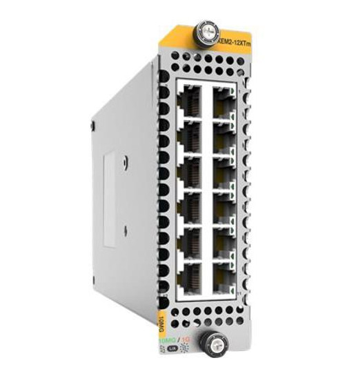 AT-XEM2-12XTM Allied Telesis Expansion Module For Data Networking 12 RJ-45 10GBase-X Network LAN Optical Fiber10 Gigabit Ethernet 10GBase-X