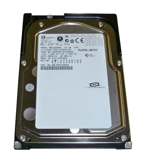 CA06380-B10300DL Fujitsu Enterprise 36.7GB 15000RPM Ultra-320 SCSI 80-Pin Hot Swap 8MB Cache 3.5-inch Internal Hard Drive