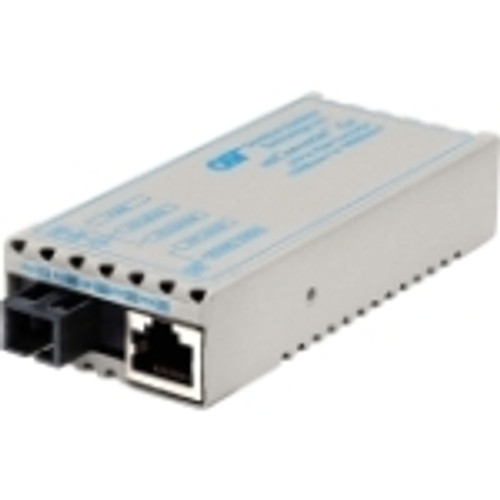1212-1-1 miConverter 1000Mbps Gigabit Ethernet Single-Fiber Media Converter RJ45 SC Single-Mode BiDi 20km 1 x 1000BASE-T, 1 x 1000BASE-BX10-U (1310/1490), US
