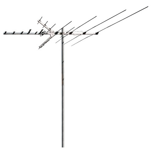 ANT3037Z RCA Outdoor Digital TV Antenna 110-inch Boom Upto 65 Mile Range UHF, VHF HDTV Antenna, Outdoor Metal Yagi Directional