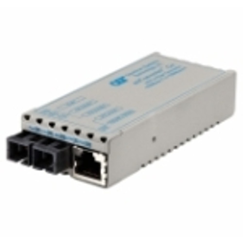 1202-0-0 miConverter 1000Mbps Gigabit Ethernet Fiber Media Converter RJ45 SC Multimode 550m 1 x 1000BASE-T, 1 x 1000BASE-SX, No Power Adapter,