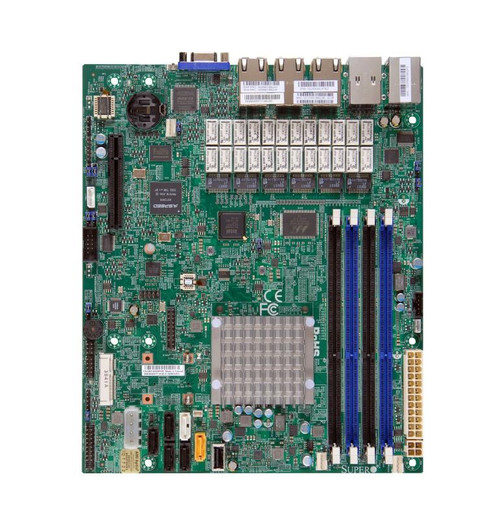 A1SRMLN7F2358O SuperMicro Intel Atom C2358 DDR3 SATA3 V&7GBe Microatx Motherboard & CPU Combo (Refurbished)