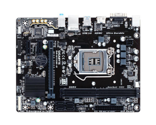 GA-H110M-H Gigabyte Ultra Durable Desktop Motherboard Intel H110 Chipset Socket H4 LGA-1151 (Refurbished)