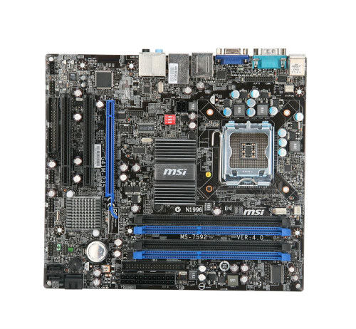 G41MP35 MSI Intel G41 Lga775 Gmax 4500 GBlan 1 Pciex16 2 Pci 4 Ddr3 (Max 4GB) Matx Overclock Switch Hdmi (Refurbished)