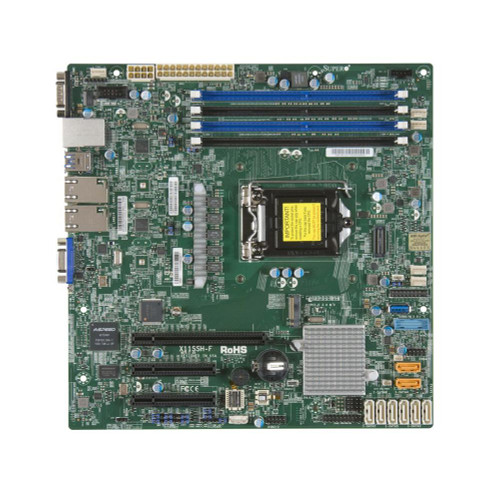 X11SSHFO SuperMicro Socket H4 LGA 1151 Xeon E3-1200 v5 / v6 Intel C236 Chipset DDR4 4 x DIMM 8 x SATA 6Gbps micro-ATX Server Motherboard (Refurbished)
