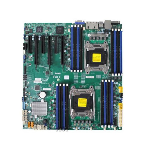 X10DRi-T SuperMicro Dual Socket R3 LGA 2011 Xeon E5-2600 v4 / v3 Intel C612 Chipset DDR4 16 x DIMM 10 x SATA 6Gbps E-ATX Server Motherboard (Refurbished)