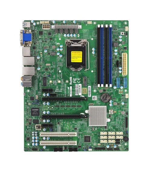 MBX11SEF SuperMicro X11SAE-F Socket LGA 1151 Intel C236 Chipset Xeon E3-1200 v5/v6 DDR4 4x DIMM 8x SATA3 6.0Gb/s ATX Server Motherboard (Refurbished)
