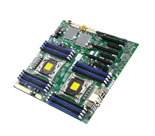 X10DACB SuperMicro Dual Socket R3 LGA 2011 Xeon E5-2600 v4 / v3 Intel C612 Chipset DDR4 16 x DIMM 10 x SATA 6Gbps E-ATX Server Motherboard (Refurbished)