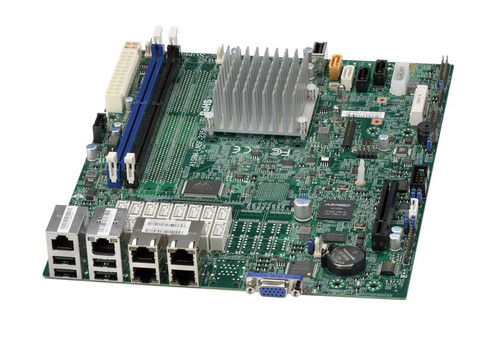 A1SRMLN5F2358O SuperMicro Intel Atom C2358 DDR3 SATA3 V&5GBe Microatx Motherboard & CPU Combo (Refurbished)