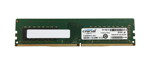 Crucial 16GB PC4-17000 DDR4-2133MHz non-ECC Unbuffered CL15 288-Pin DIMM 1.2V Dual Rank Memory Module