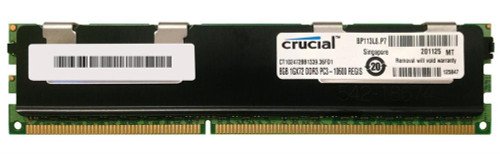Crucial 8GB PC3-10600 DDR3-1333MHz Registered ECC CL9 240-Pin DIMM Dual Rank Memory Module