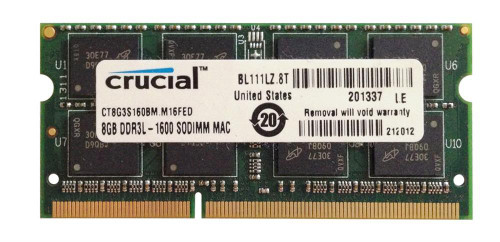 TED3L8G1600C11-SBK Team Group 8GB PC3-12800 DDR3-1600MHz non-ECC Unbuffered  CL11 204-Pin SoDimm 1.35V Low Voltage Dual Rank Memory Module