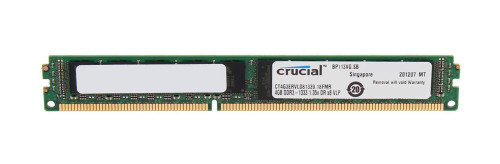 Crucial 4GB PC3-10600 DDR3-1333MHz ECC Registered CL9 240-Pin DIMM 1.35V Low Voltage Dual Rank Memory Module