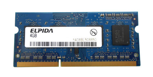 Elpida 4GB PC3-12800 DDR3-1600MHz non-ECC Unbuffered CL11 204-Pin SoDimm 1.35V Low Voltage Single Rank Memory Module