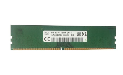 Hynix 16GB PC4-25600 DDR4-3200MHz non-ECC Unbuffered CL22 288-Pin DIMM 1.2V Single Rank Memory Module