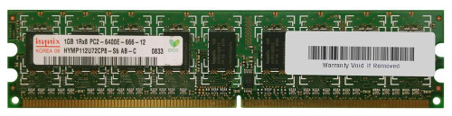 Hynix 1GB PC2-6400 DDR2-800MHz ECC Unbuffered CL6 240-Pin DIMM Single Rank Memory Module