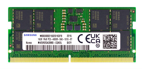 Samsung 16GB PC5-38400 DDR5-4800MHz non-ECC Unbuffered CL40 262-Pin SoDIMM 1.1V Single Rank Laptop Memory