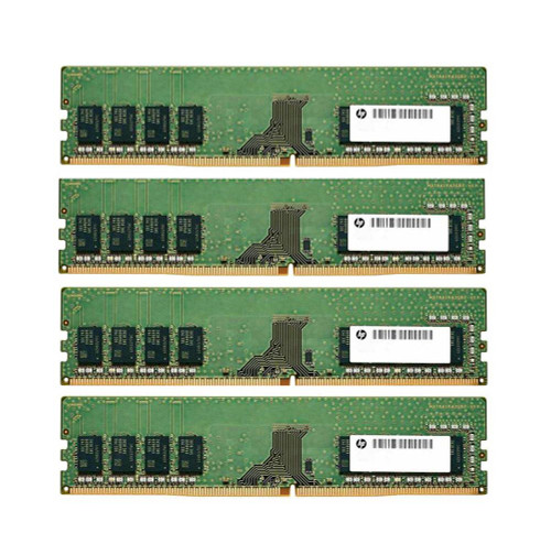 HP 128GB Kit (4 X 32GB) PC4-25600 DDR4-3200MHz ECC Unbuffered CL22 288-Pin DIMM 1.2V Dual Rank Memory Module