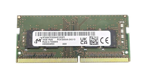 Micron 16GB PC4-25600 DDR4-3200MHz Non-ECC Unbuffered CL22 260-Pin SoDIMM 1.2V Single Rank Memory Module