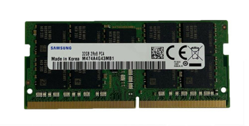 Samsung 32GB PC4-25600 DDR4-3200MHz ECC Unbuffered CL22 260-Pin SoDimm 1.2V Dual Rank Memory Module