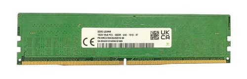 Hynix 16GB PC5-44800 DDR5-5600MHz ECC Unbuffered CL40 288-Pin UDIMM 1.1V Dual Rank Memory Module