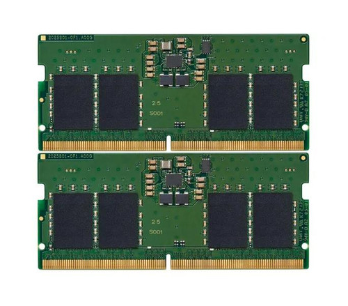 Kingston 16GB Kit (2 X 8GB) PC5-41600 DDR5-5200MHz Non-ECC Unbuffered CL42 262-Pin SoDIMM 1.1V Single Rank Memory Module
