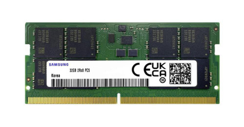 Samsung 32GB PC5-44800 DDR5-5600MHz Non-ECC Unbuffered CL46 262-Pin SoDIMM 1.1V Dual Rank Memory Module